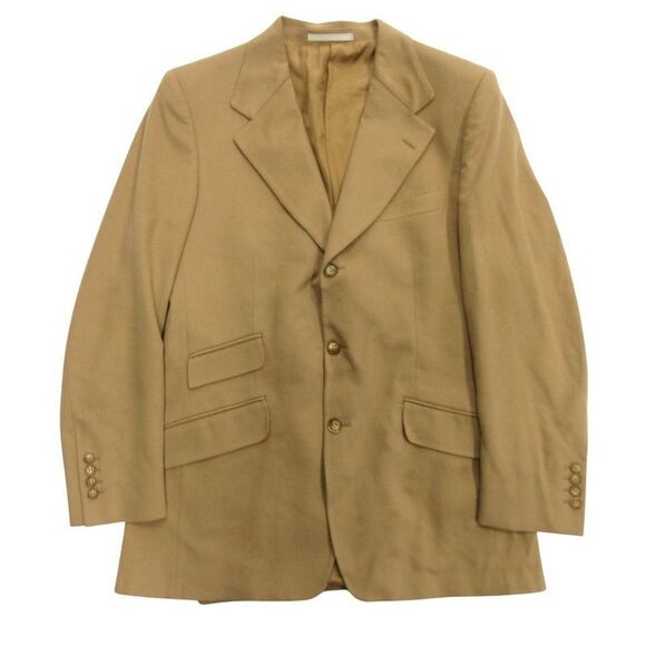 Good Gucci 90's Cashmere 100% Tailored Jacket Bleather Old Vintage 52 Beige